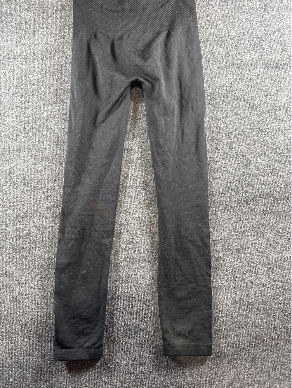 Women’s Black High Waist Leggings Stretch Athletic Yoga Pants Approx Small